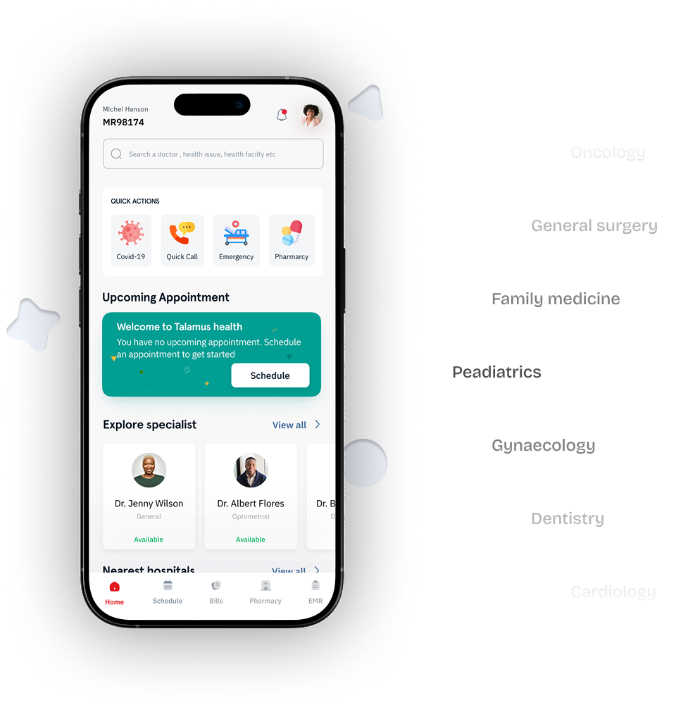 Talamus Patients app preview